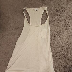 Bebe white racer back tank